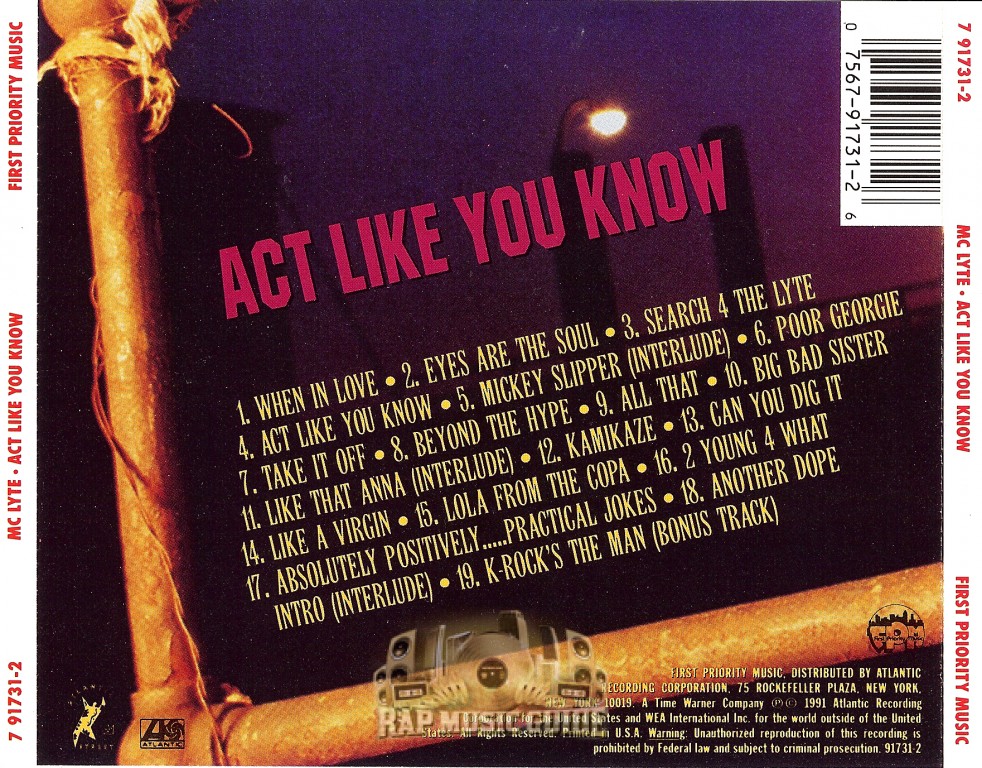 Mc lyte act like you know cd rap music guide